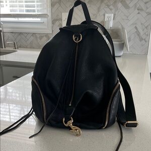 Rebecca minkoff Black Leather Backpack with Gold Hardware